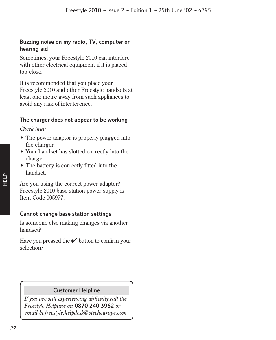 BT 2010 User Manual | Page 40 / 48