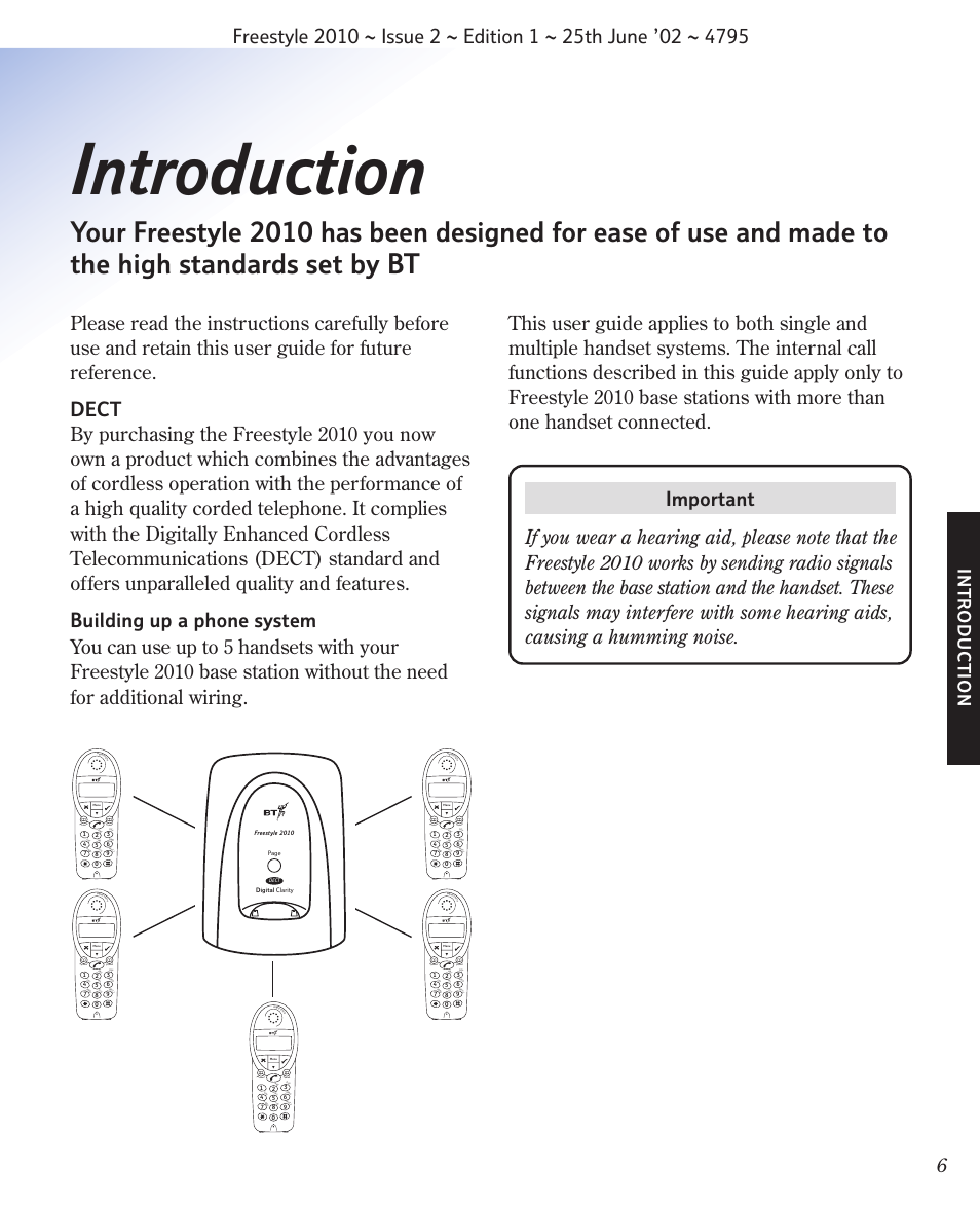 Introduction, Intr oduction | BT 2010 User Manual | Page 9 / 48