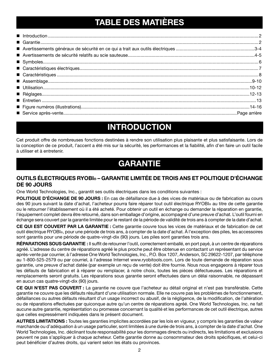 Ryobi JS550L User Manual | Page 14 / 44