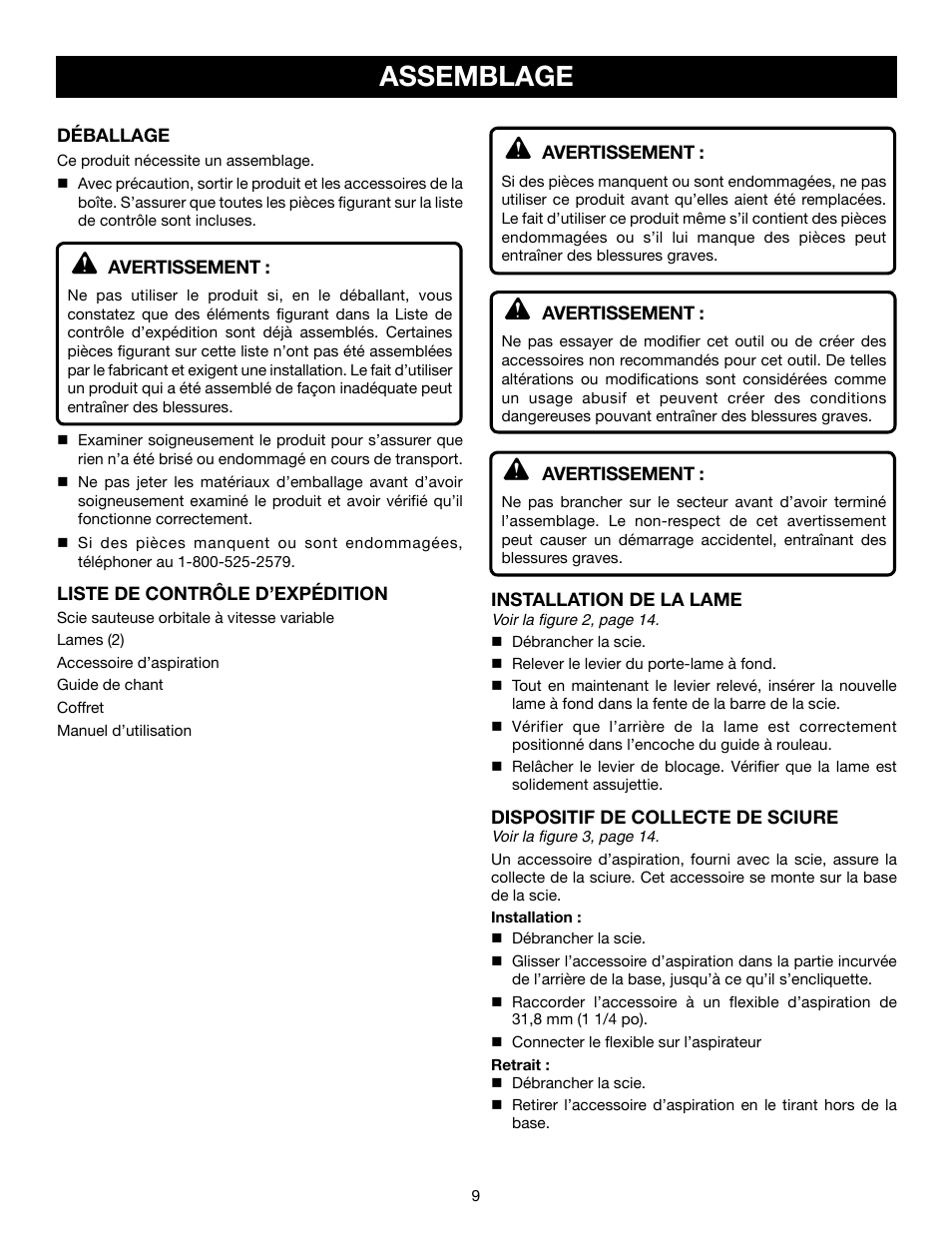 Assemblage | Ryobi JS550L User Manual | Page 21 / 44