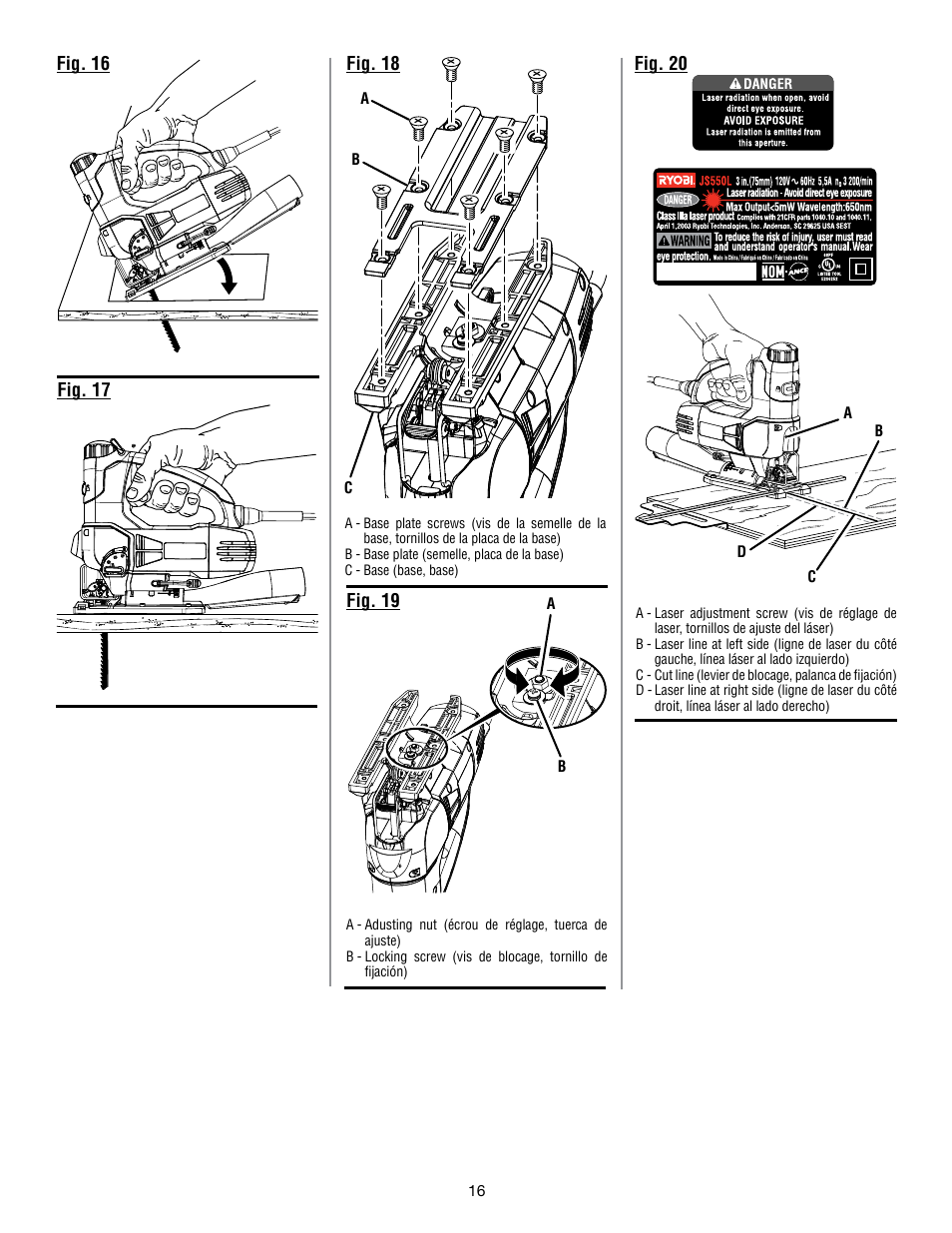 Ryobi JS550L User Manual | Page 40 / 44