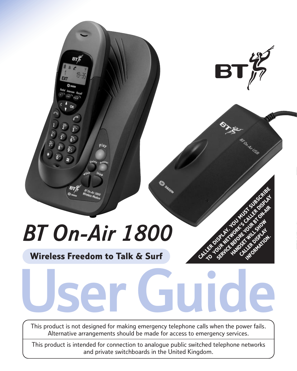 BT 1800 User Manual | 58 pages