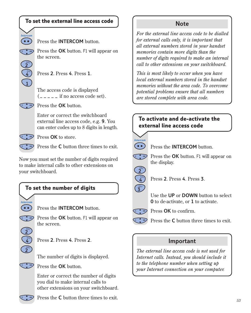 Important | BT 1800 User Manual | Page 53 / 58