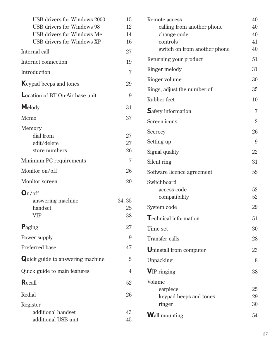 BT 1800 User Manual | Page 57 / 58