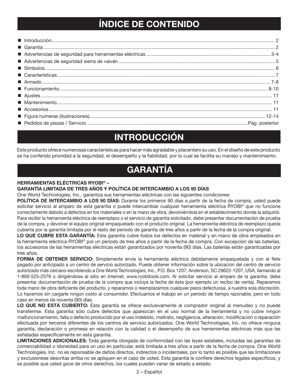Ryobi P521 User Manual | Page 22 / 36