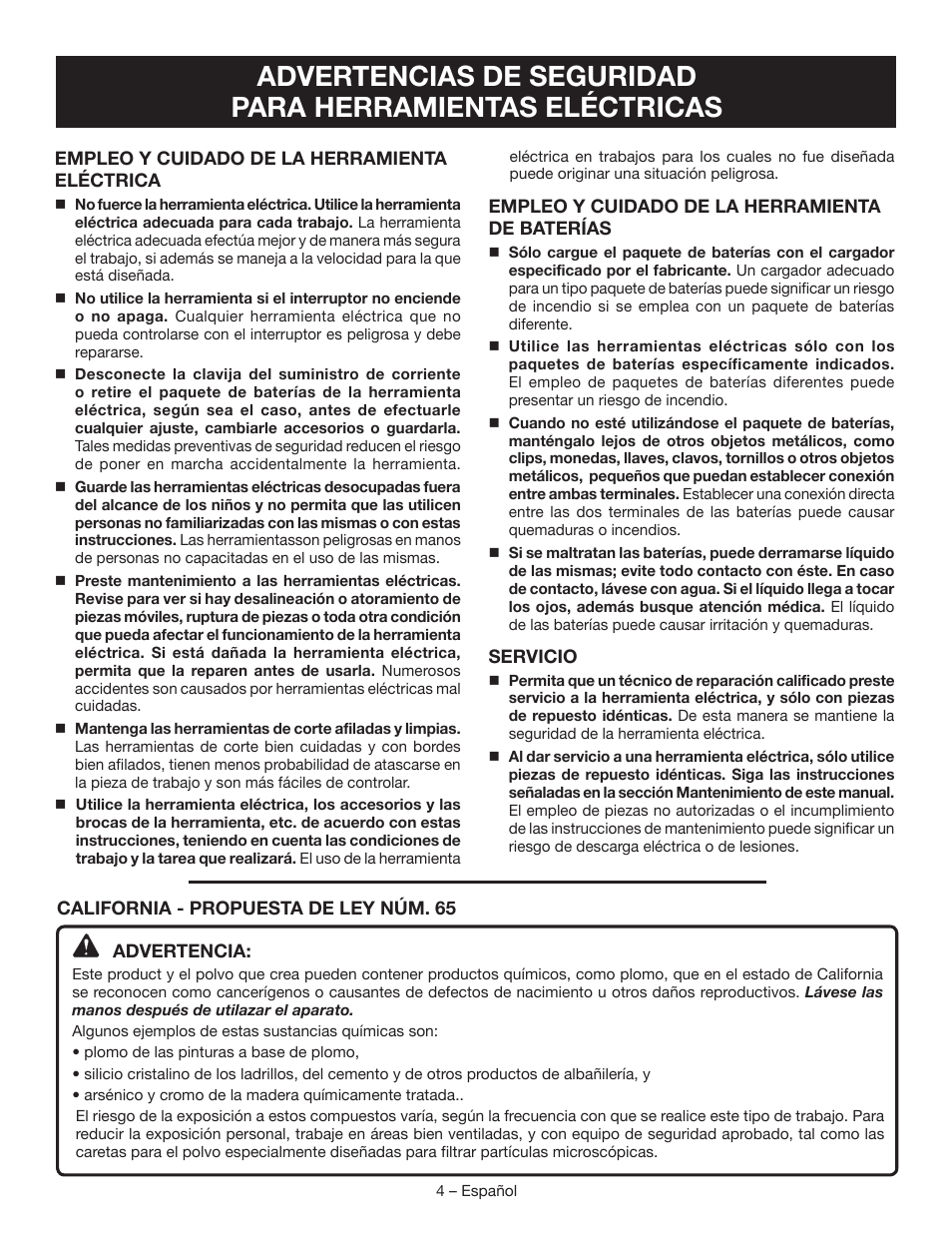 Ryobi P521 User Manual | Page 24 / 36