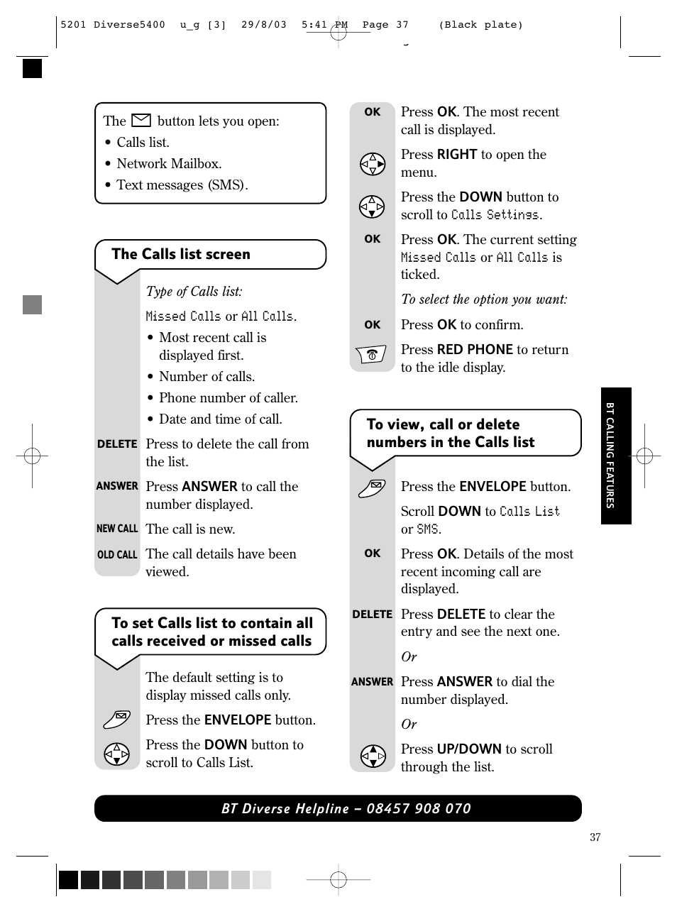 BT DIVERSE 5400 User Manual | Page 39 / 65