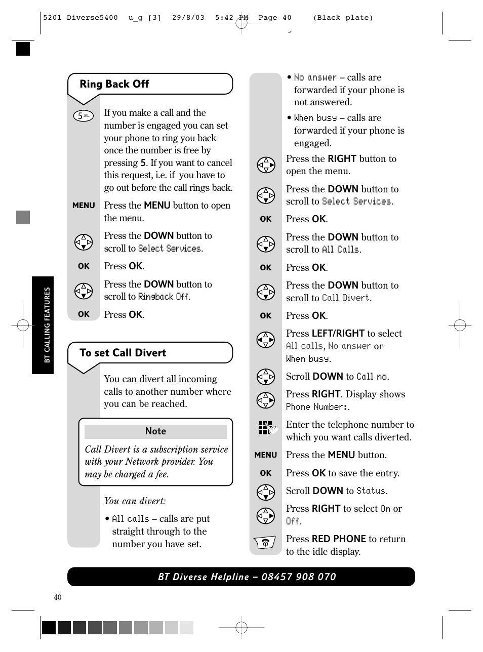BT DIVERSE 5400 User Manual | Page 42 / 65
