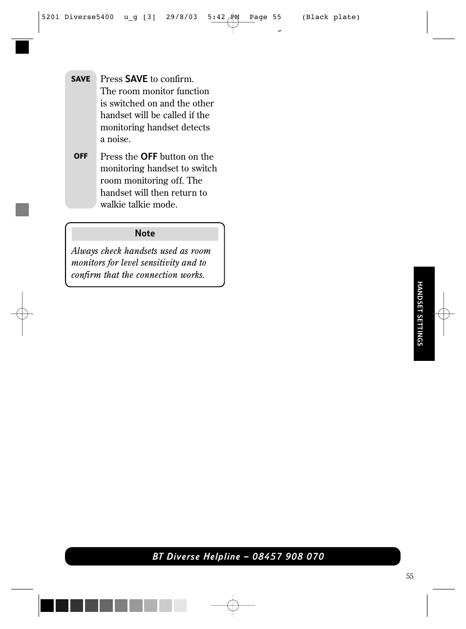 BT DIVERSE 5400 User Manual | Page 57 / 65