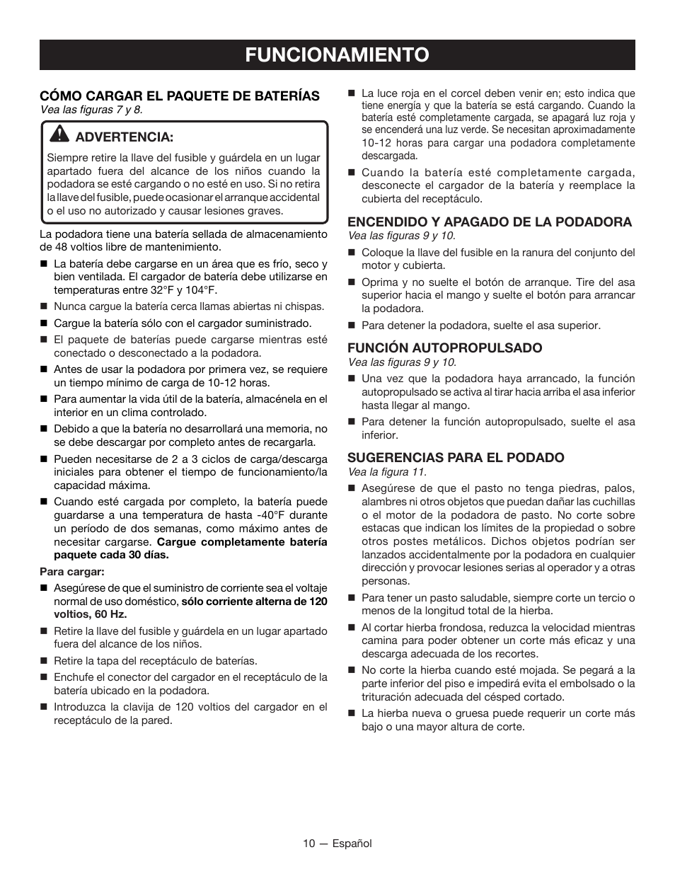 Funcionamiento | Ryobi RY14110А User Manual | Page 41 / 48