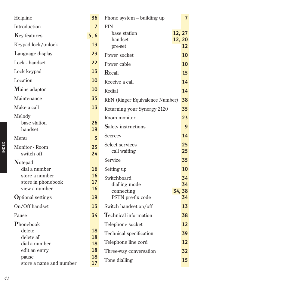 BT 2120 User Manual | Page 43 / 45