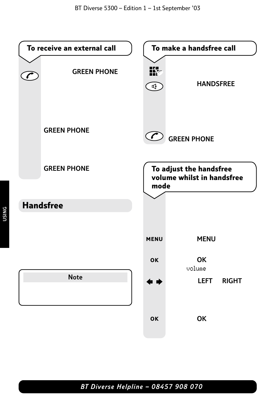 Handsfree | BT 5300 User Manual | Page 18 / 54