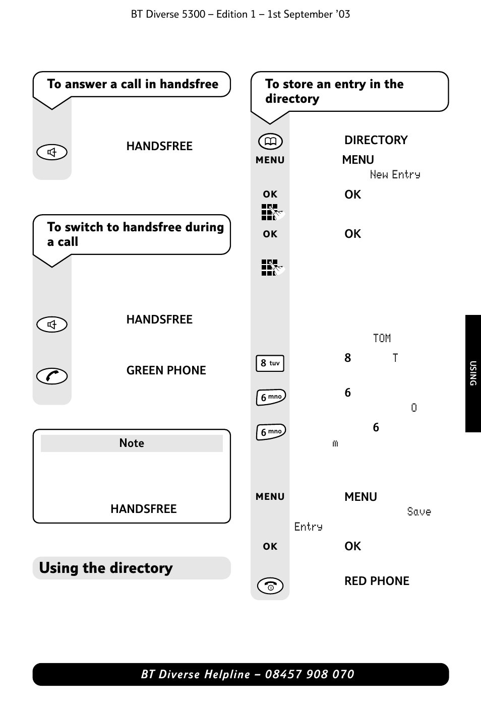 Using the directory | BT 5300 User Manual | Page 19 / 54