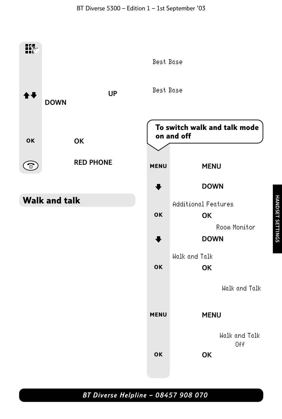 Walk and talk | BT 5300 User Manual | Page 43 / 54