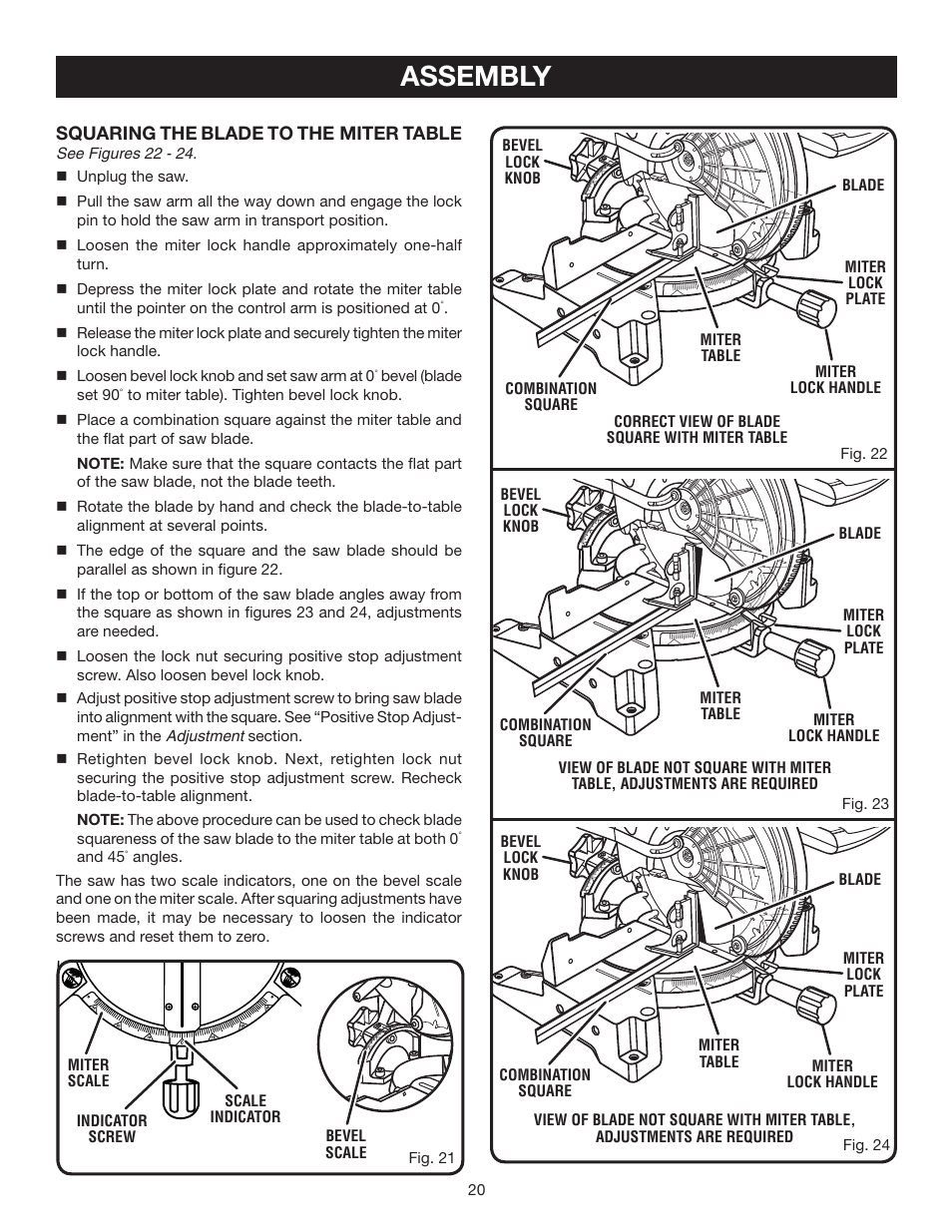 Assembly | Ryobi TS1342LBF User Manual | Page 20 / 32