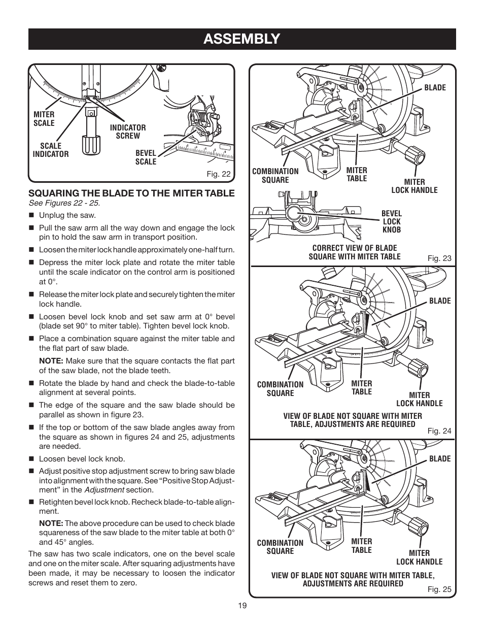 Assembly | Ryobi TS1343L User Manual | Page 19 / 30