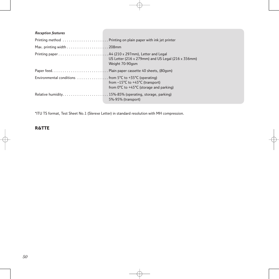 BT PaperJet 50e User Manual | Page 50 / 54