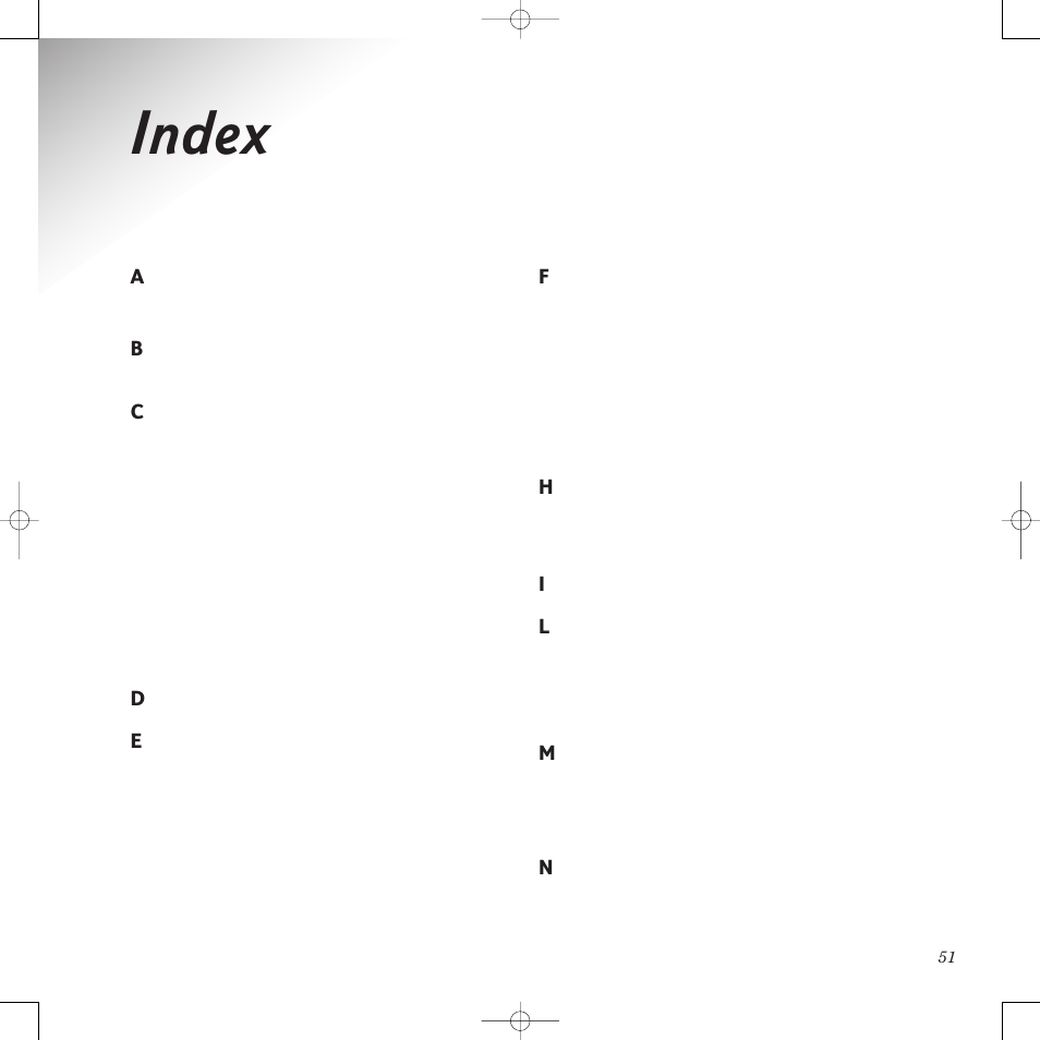 Index | BT PaperJet 50e User Manual | Page 51 / 54