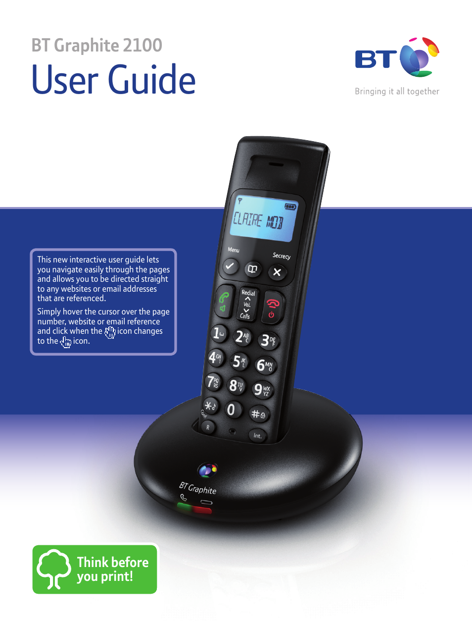 BT GRAPHITE 2100 User Manual | 39 pages