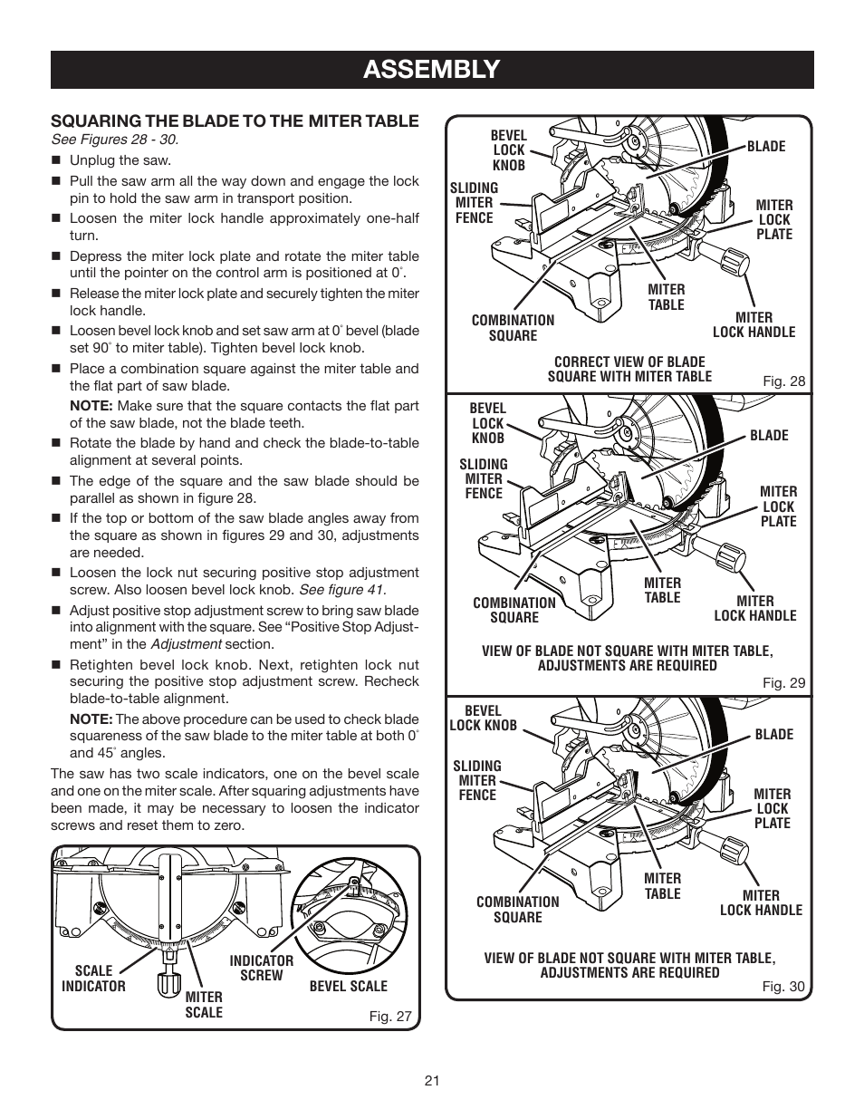 Assembly | Ryobi TS1354DXL User Manual | Page 21 / 32