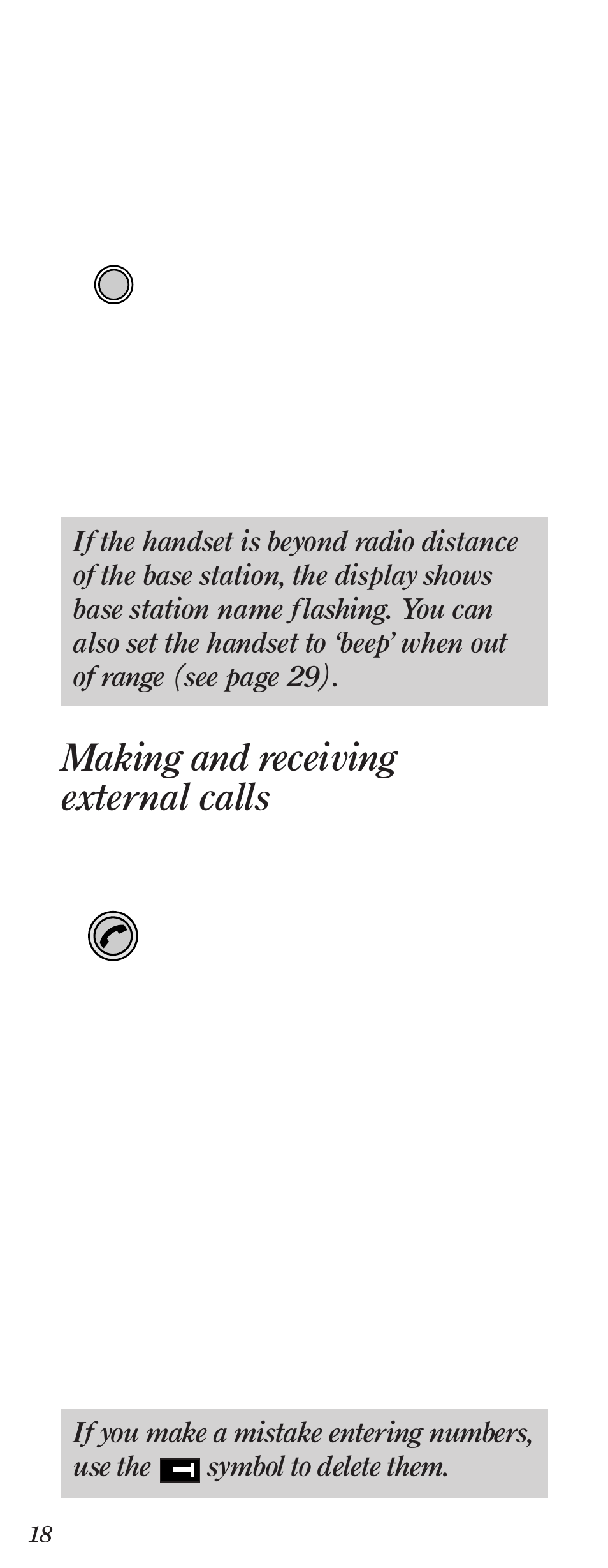 Making and receiving external calls | BT Diverse 2000 User Manual | Page 20 / 61