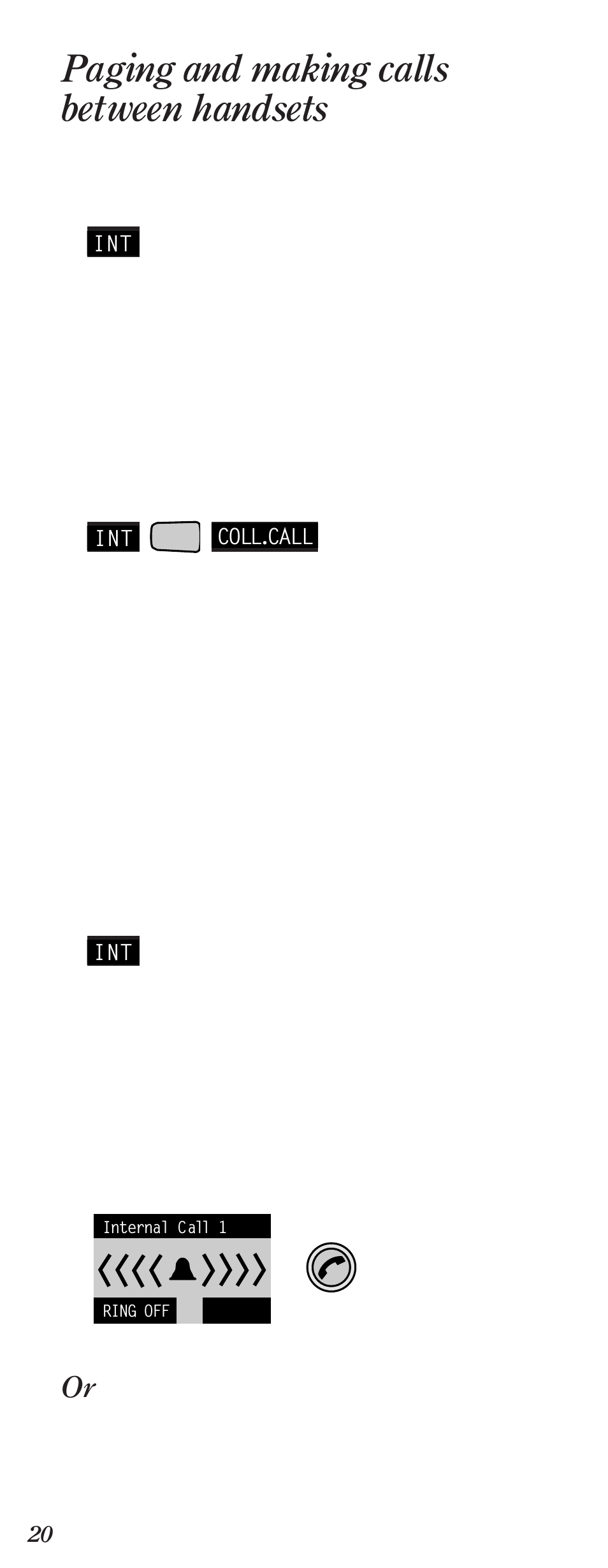 Paging and making calls between handsets | BT Diverse 2000 User Manual | Page 22 / 61
