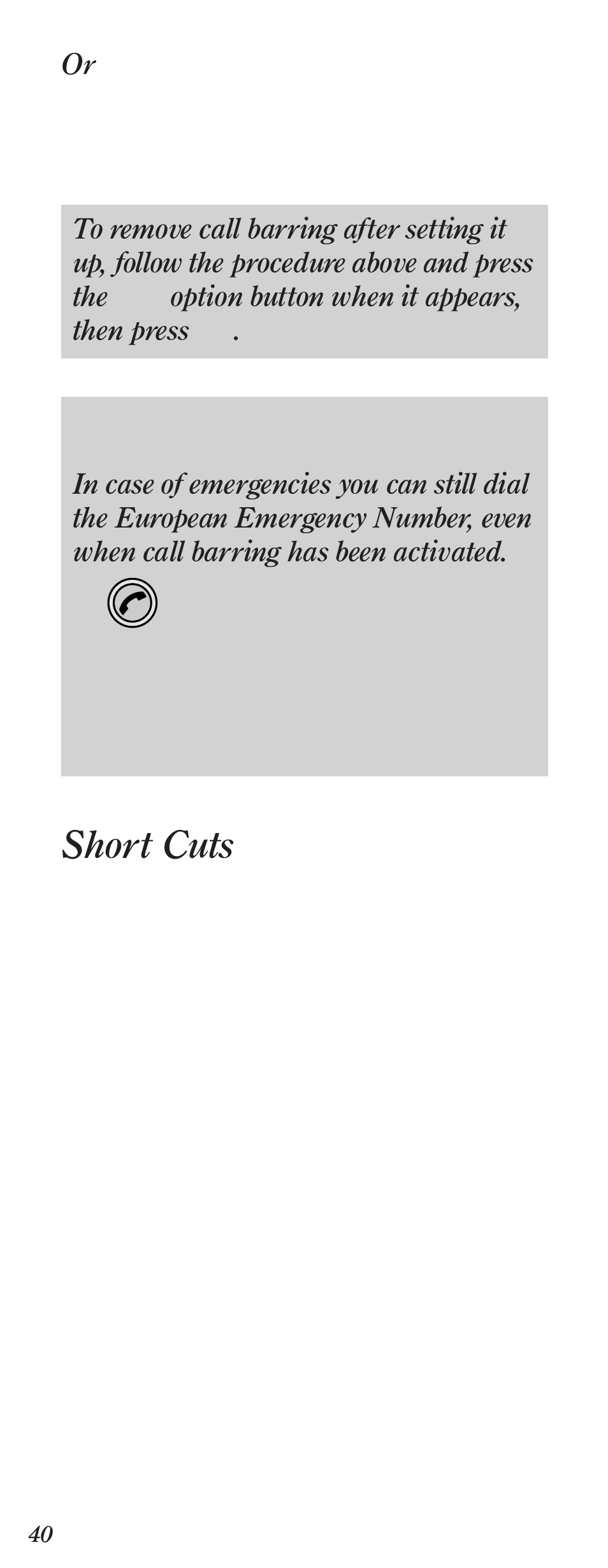 Short cuts | BT Diverse 2000 User Manual | Page 42 / 61