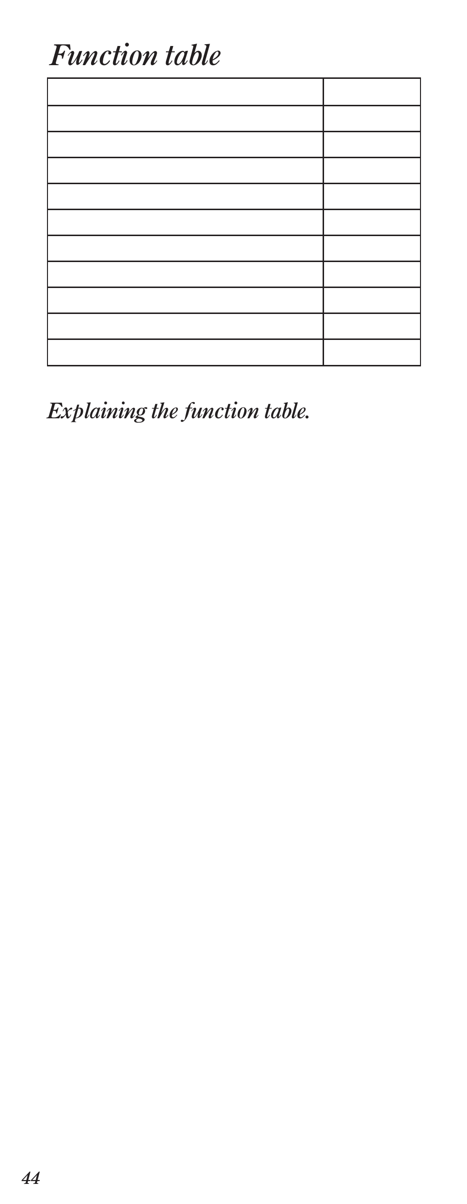 Function table | BT Diverse 2000 User Manual | Page 46 / 61