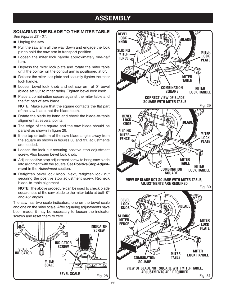 Assembly | Ryobi TS1552LA User Manual | Page 22 / 34