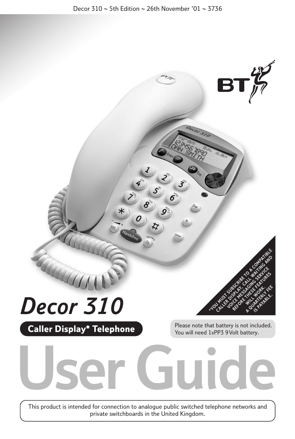 BT 310 User Manual | 28 pages