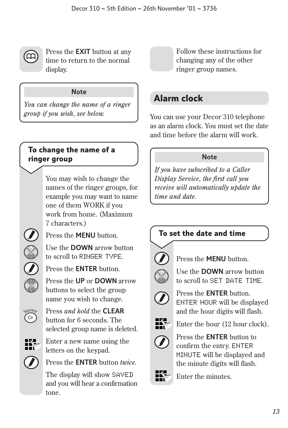 Alarm clock | BT 310 User Manual | Page 14 / 28