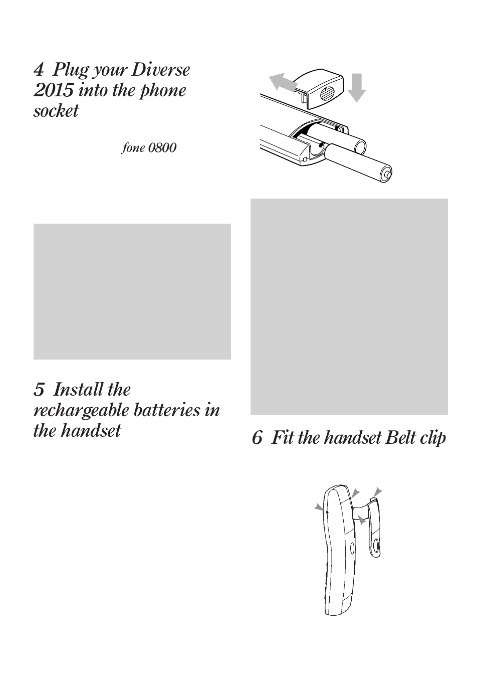6 fit the handset belt clip | BT Quartet Diverse 2015 User Manual | Page 11 / 70