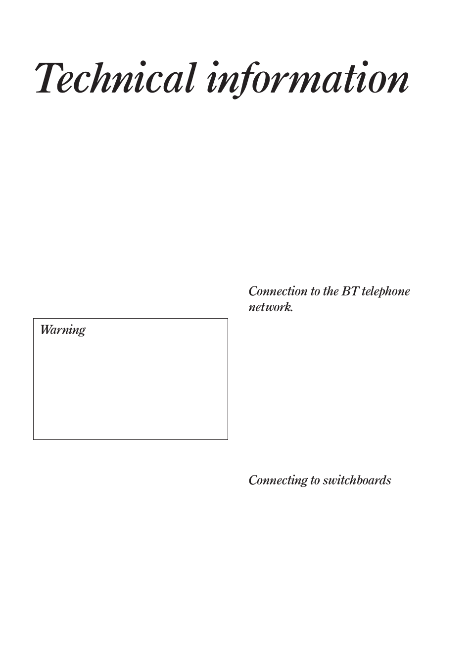 Technical information | BT Quartet Diverse 2015 User Manual | Page 65 / 70