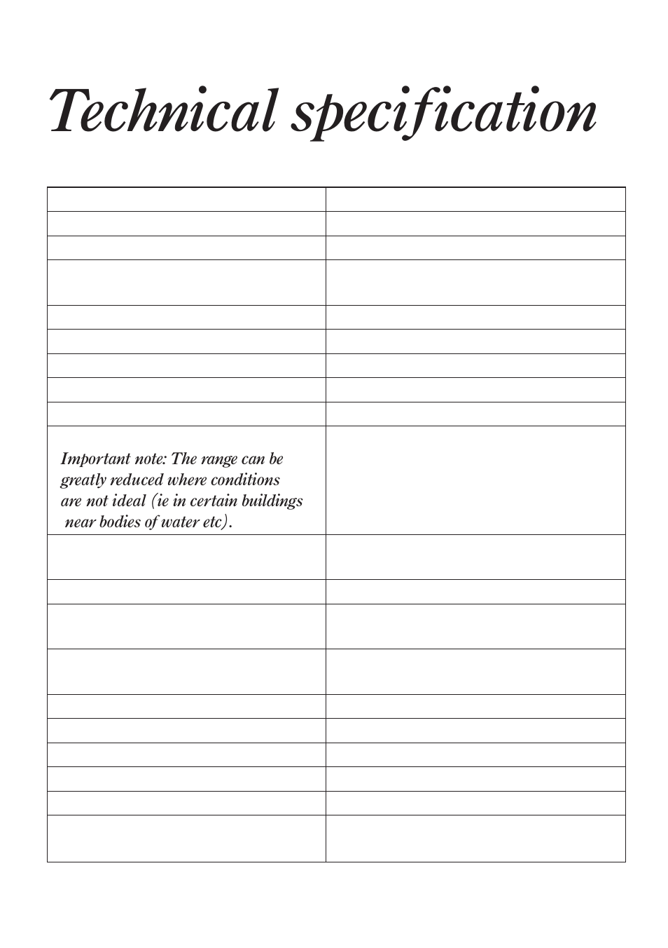 Technical specification | BT Quartet Diverse 2015 User Manual | Page 67 / 70