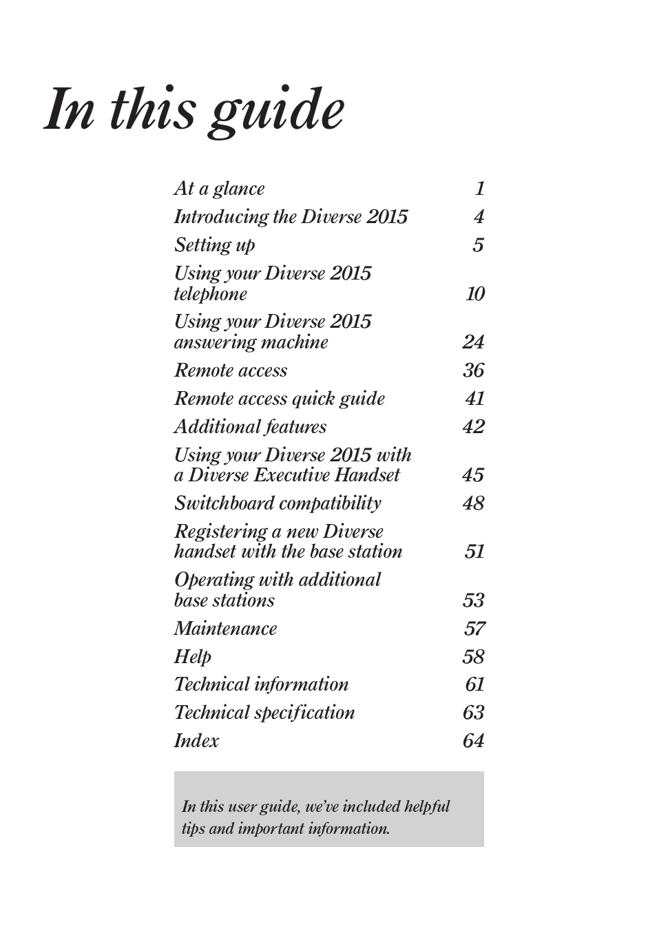 BT Quartet Diverse 2015 User Manual | Page 7 / 70