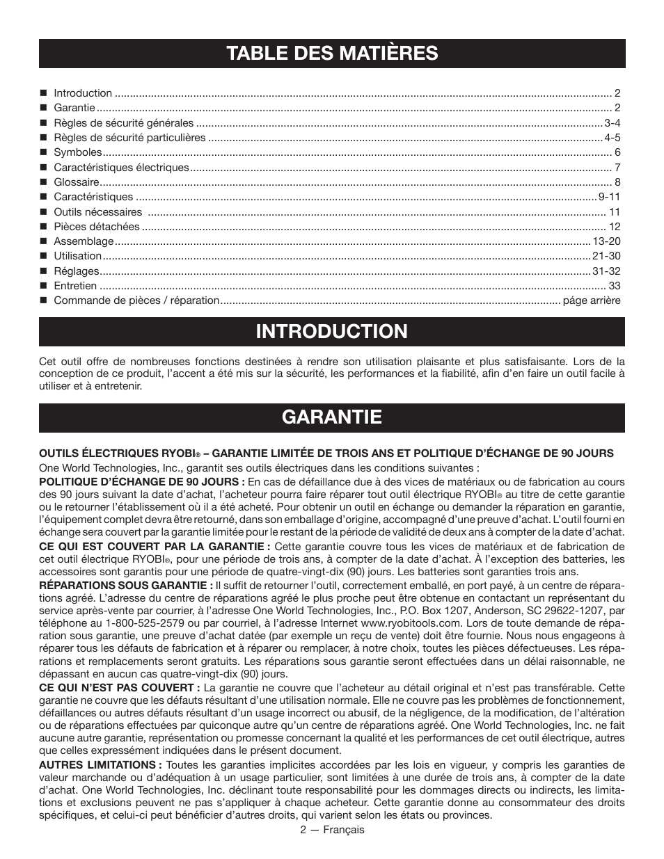 Ryobi TSS100L1 User Manual | Page 34 / 100