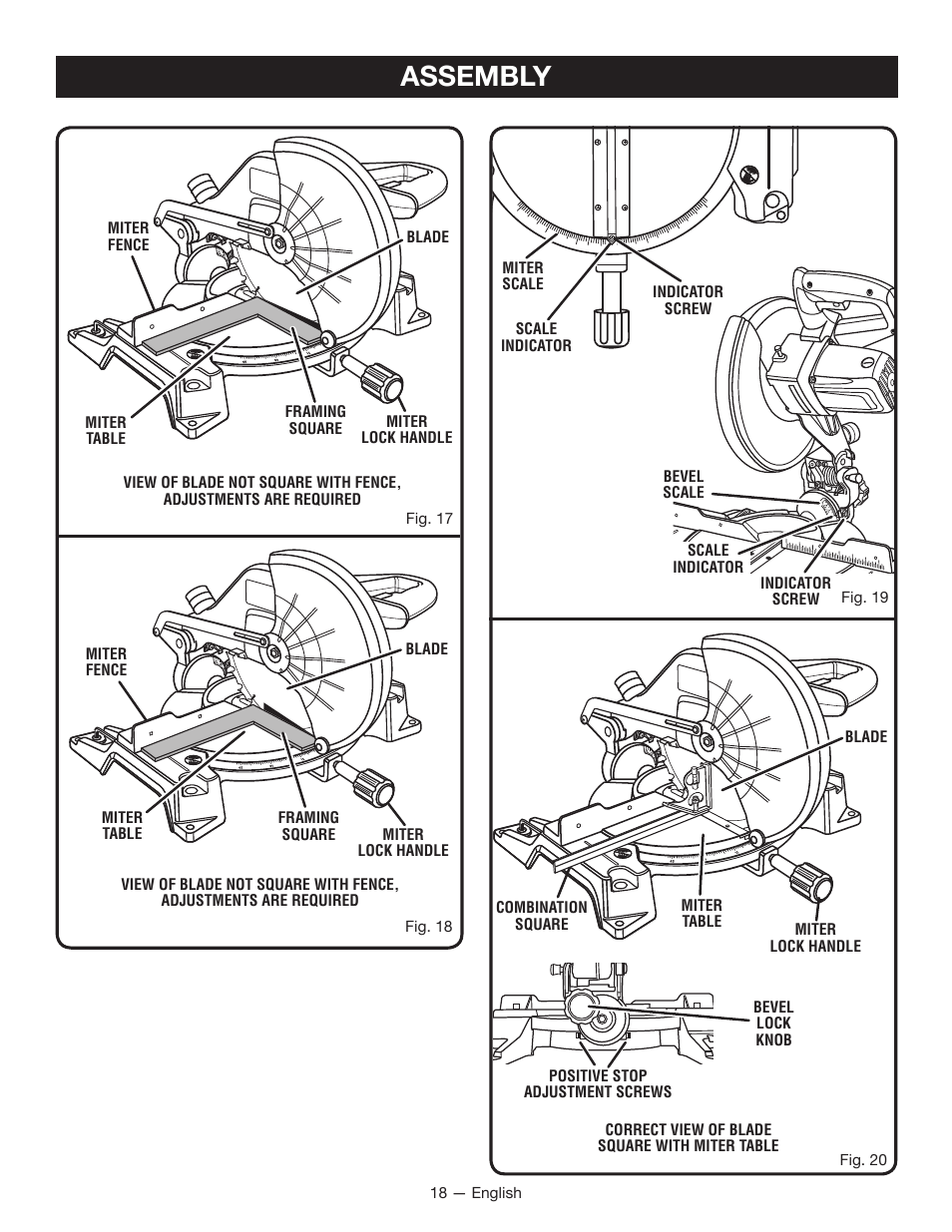 Assembly | Ryobi TSS1344LG User Manual | Page 18 / 30