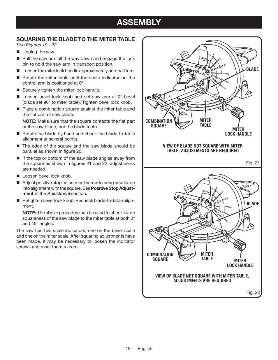 Assembly | Ryobi TSS1344LG User Manual | Page 19 / 30