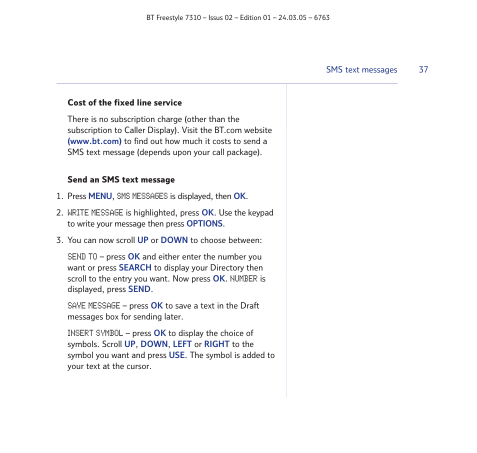 BT FREESTYLE 7310 User Manual | Page 37 / 84