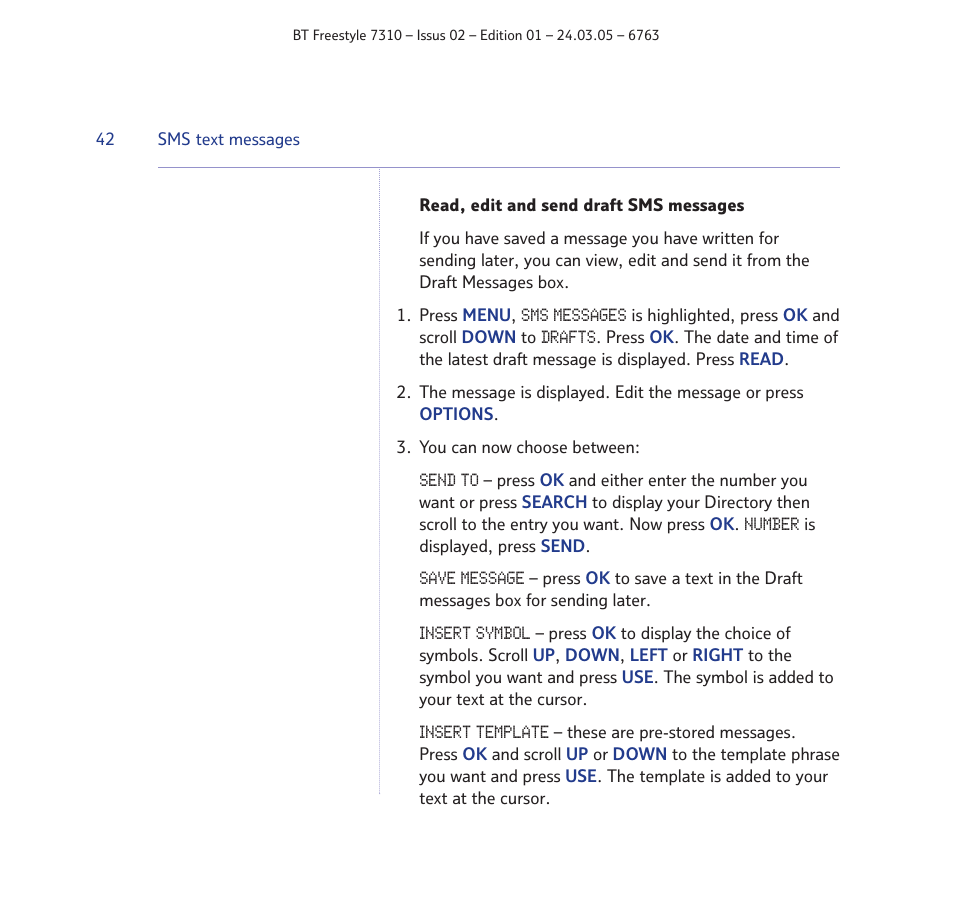 BT FREESTYLE 7310 User Manual | Page 42 / 84