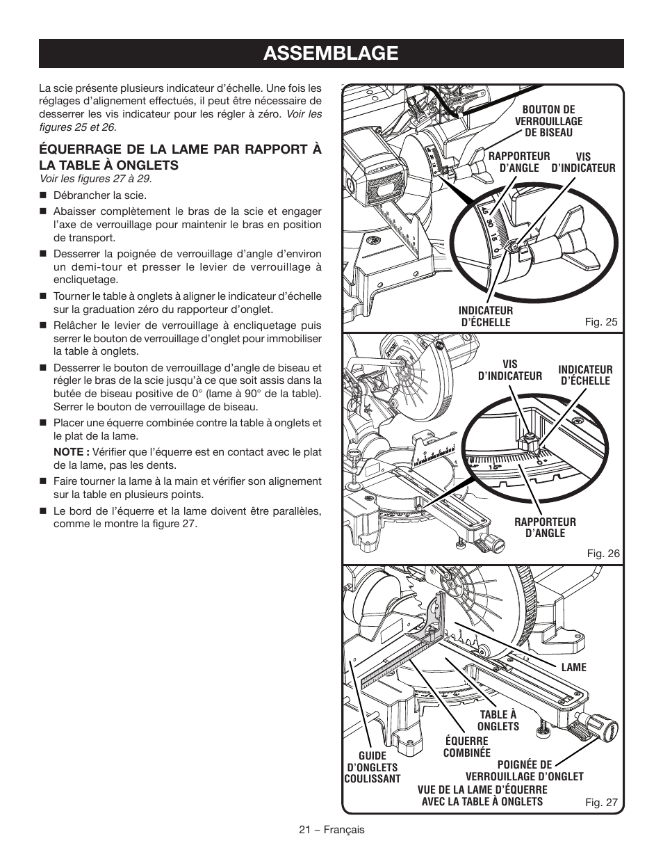 Assemblage | Ryobi TSS120L User Manual | Page 55 / 104