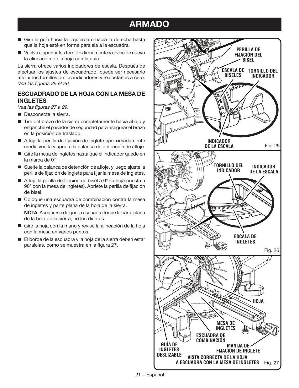 Armado | Ryobi TSS120L User Manual | Page 89 / 104