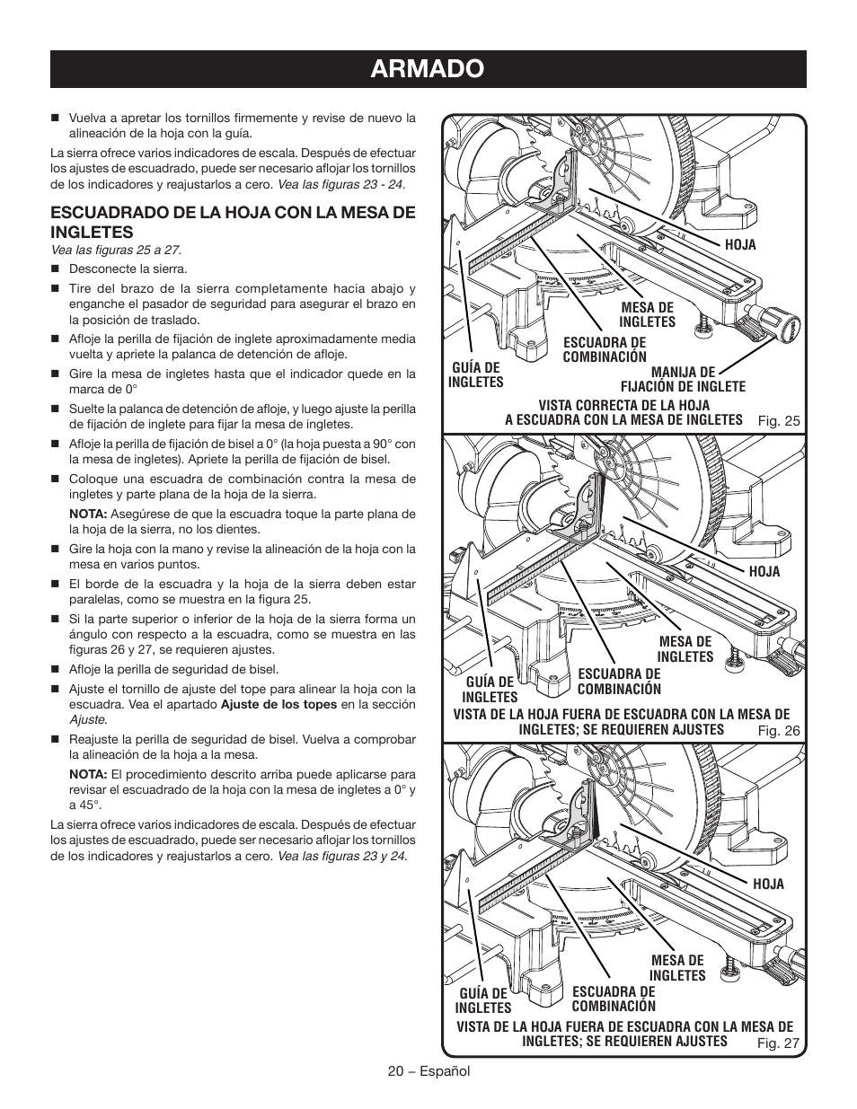 Armado | Ryobi TSS102L User Manual | Page 84 / 100