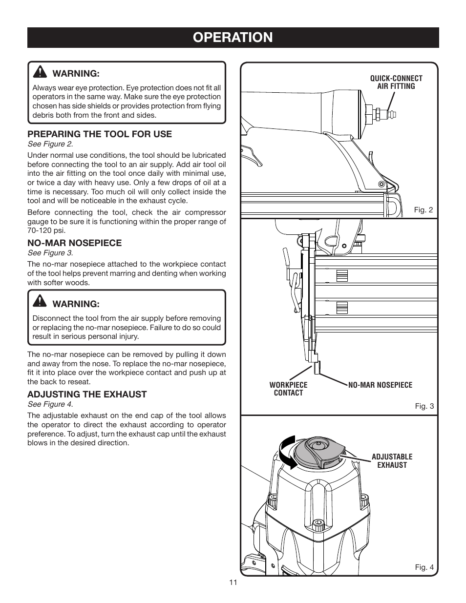 Operation | Ryobi YN200BN User Manual | Page 11 / 20
