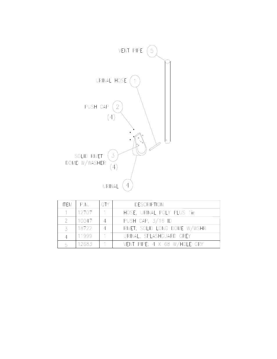 Installing the splashguard urinal | Satellite Tufway User Manual | Page 16 / 17