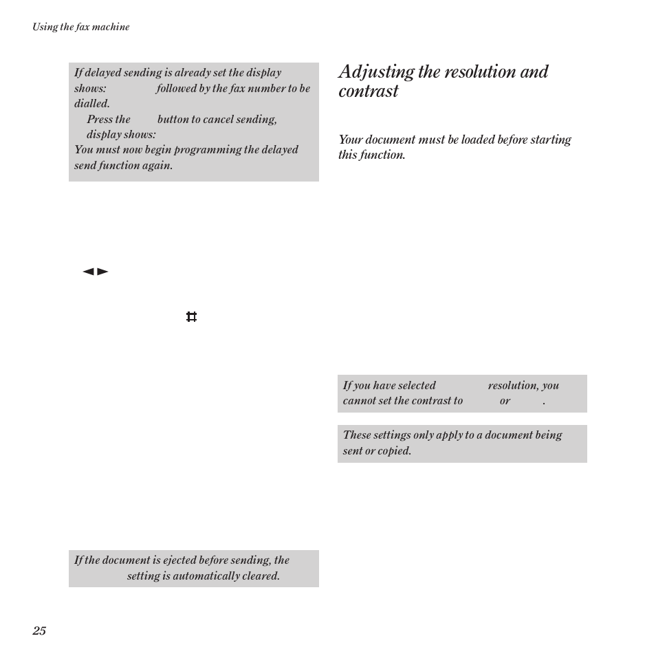 Adjusting the resolution and contrast | BT DF60 User Manual | Page 28 / 42