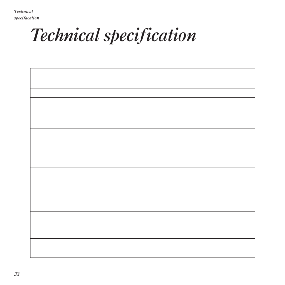 Technical specification | BT DF60 User Manual | Page 36 / 42