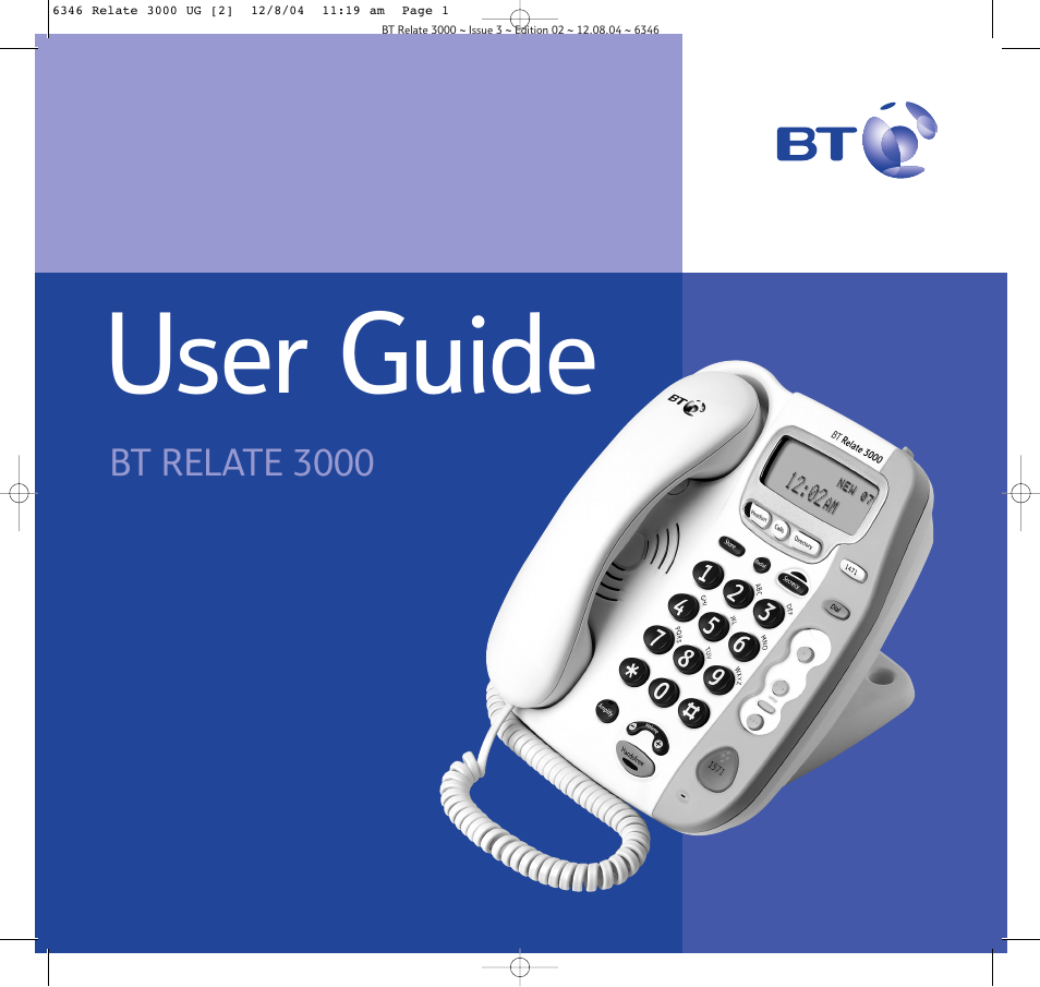 BT RELATE 3000 User Manual | 34 pages