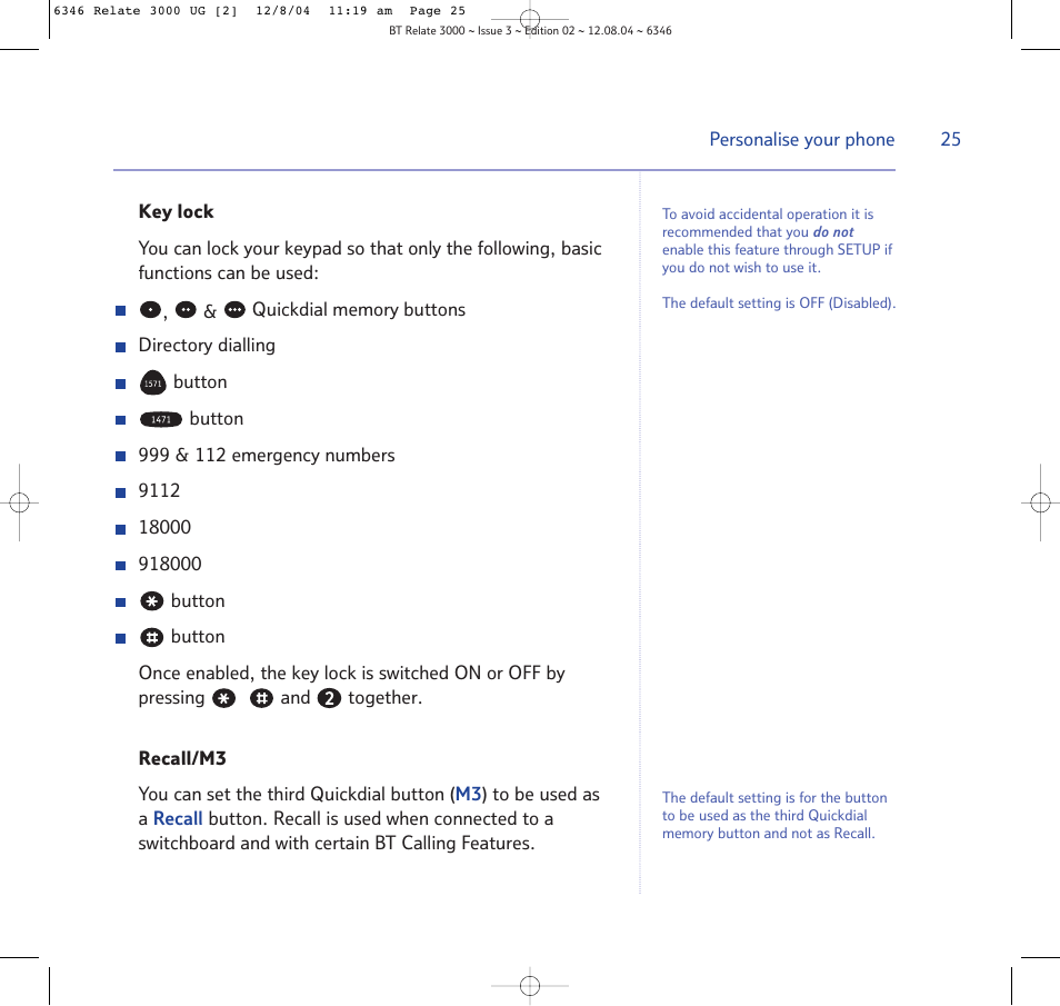 BT RELATE 3000 User Manual | Page 25 / 34