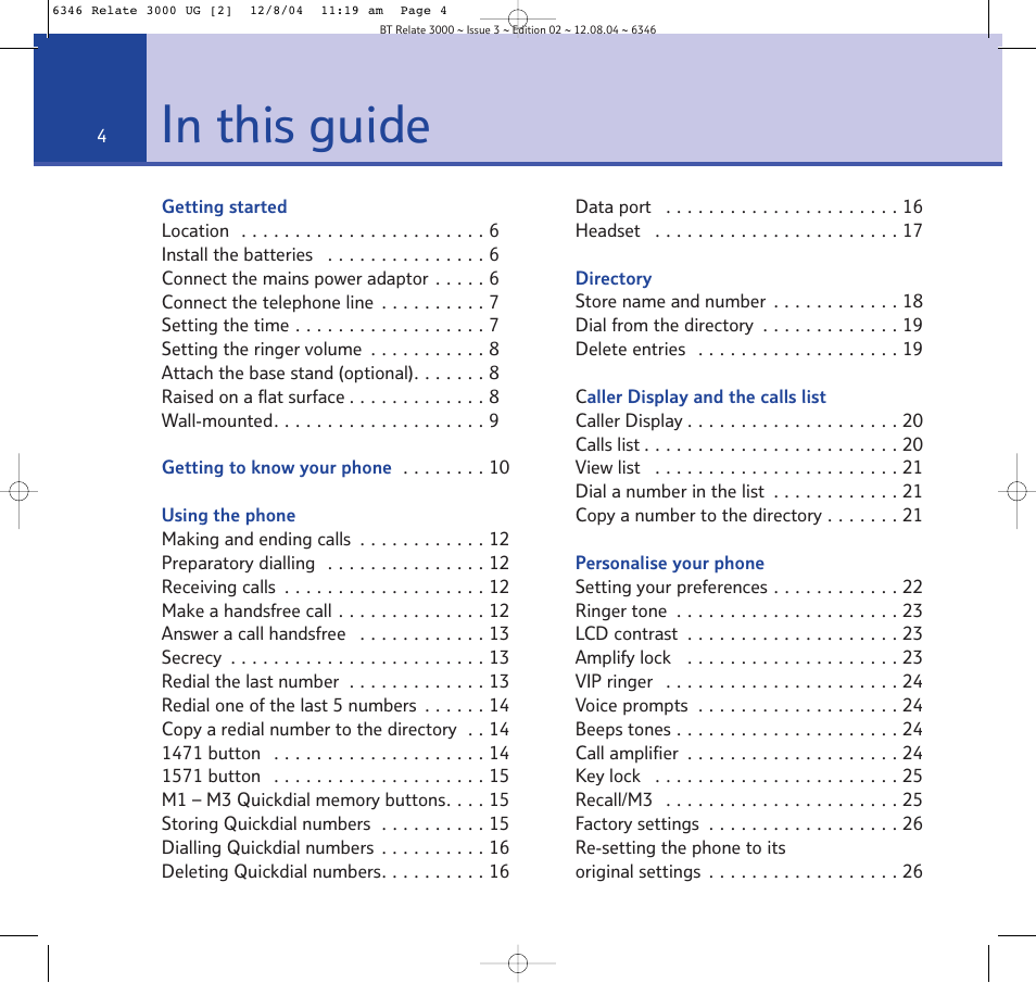 BT RELATE 3000 User Manual | Page 4 / 34